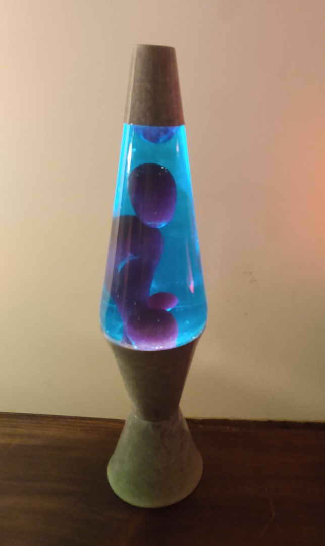 GRAY MARBLED LAVA LAMP
