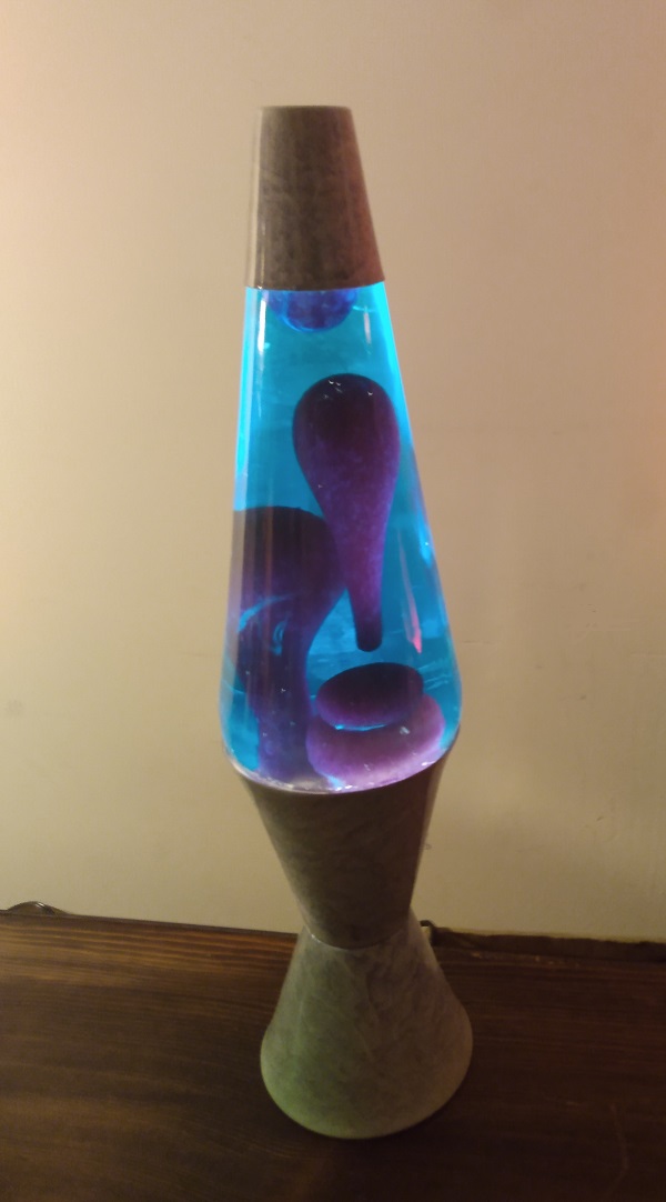 GRAY MARBLED LAVA LAMP