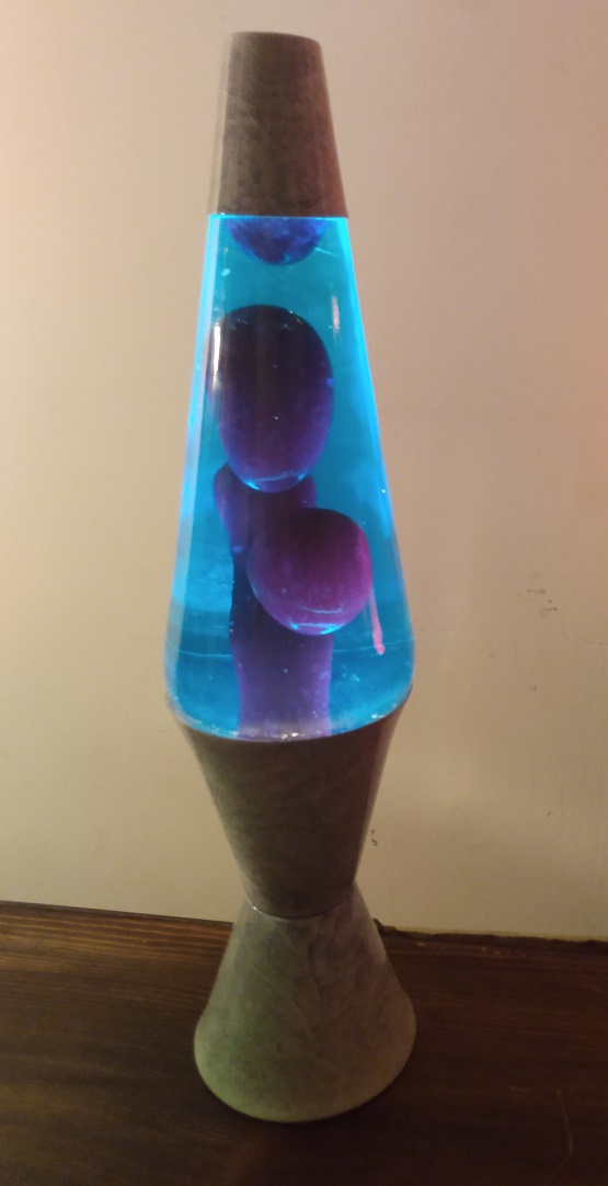 GRAY MARBLED LAVA LAMP