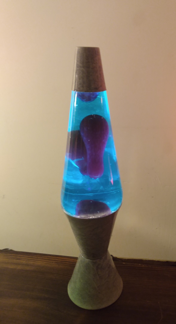 GRAY MARBLED LAVA LAMP