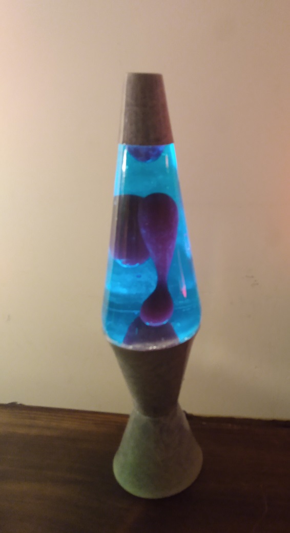 GRAY MARBLED LAVA LAMP