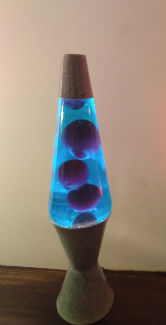 GRAY MARBLED LAVA LAMP