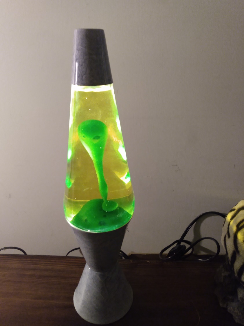 GRAY MARBLED LAVA LAMP