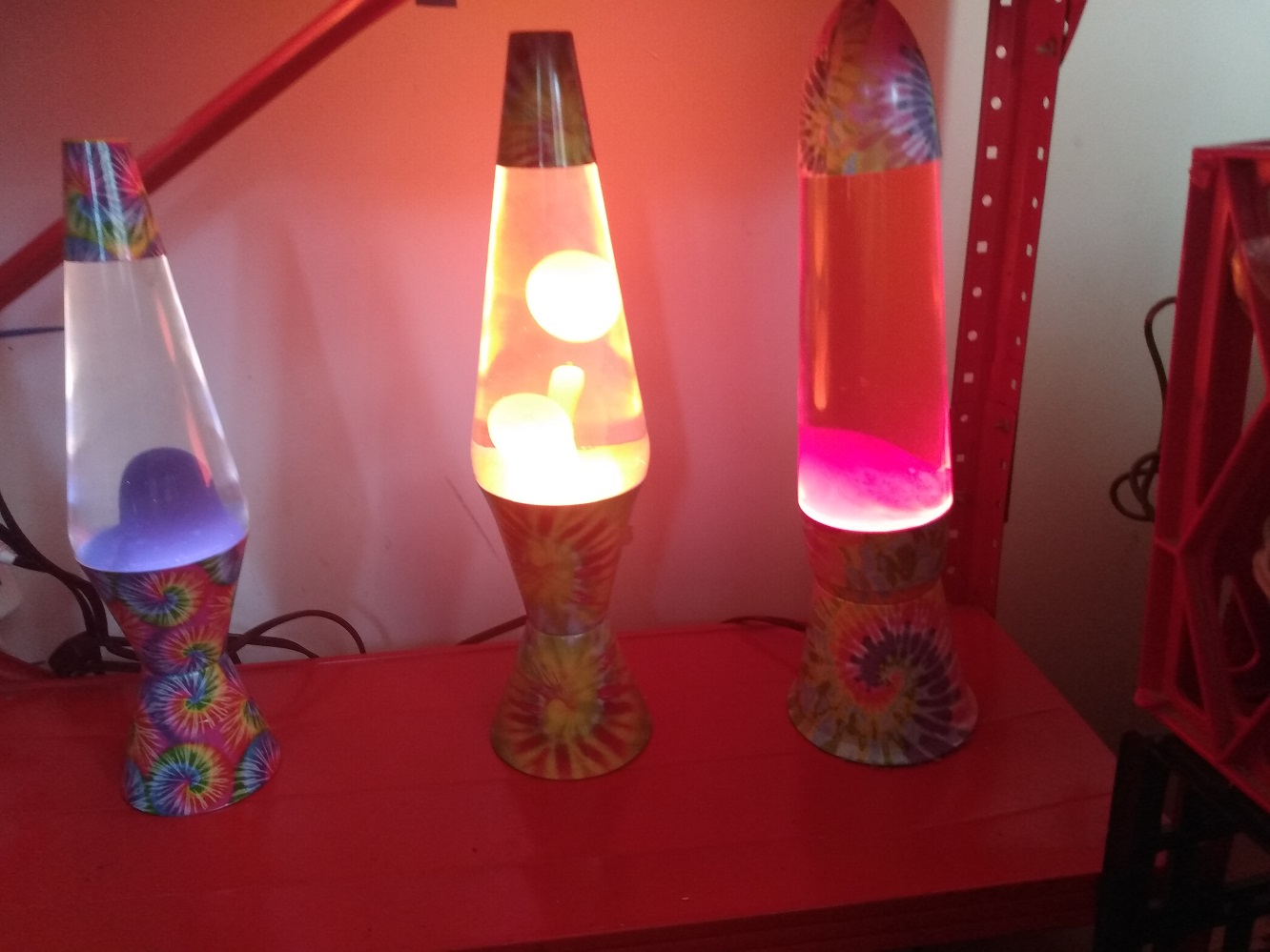 TIE DYE LAVA LAMPS