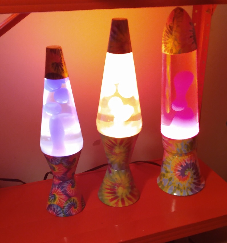 TIE DYE LAVA LAMPS