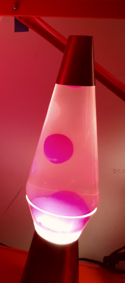 RED CLEARVIEW LAVA LAMP