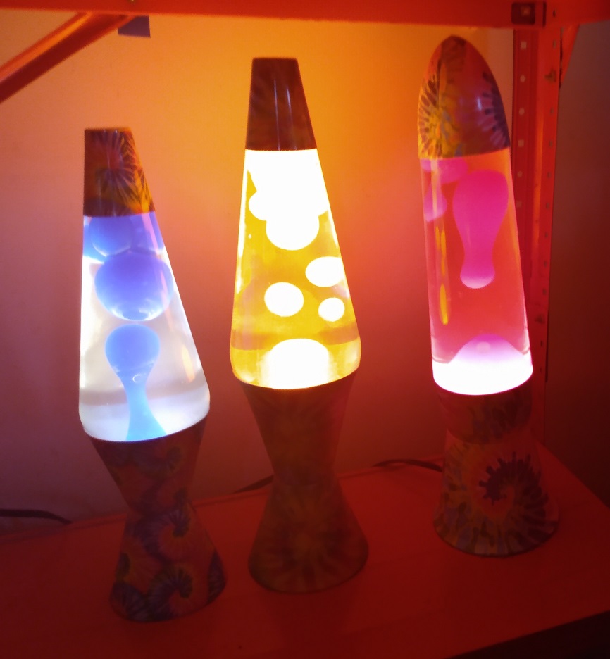 TIE DYE LAVA LAMPS