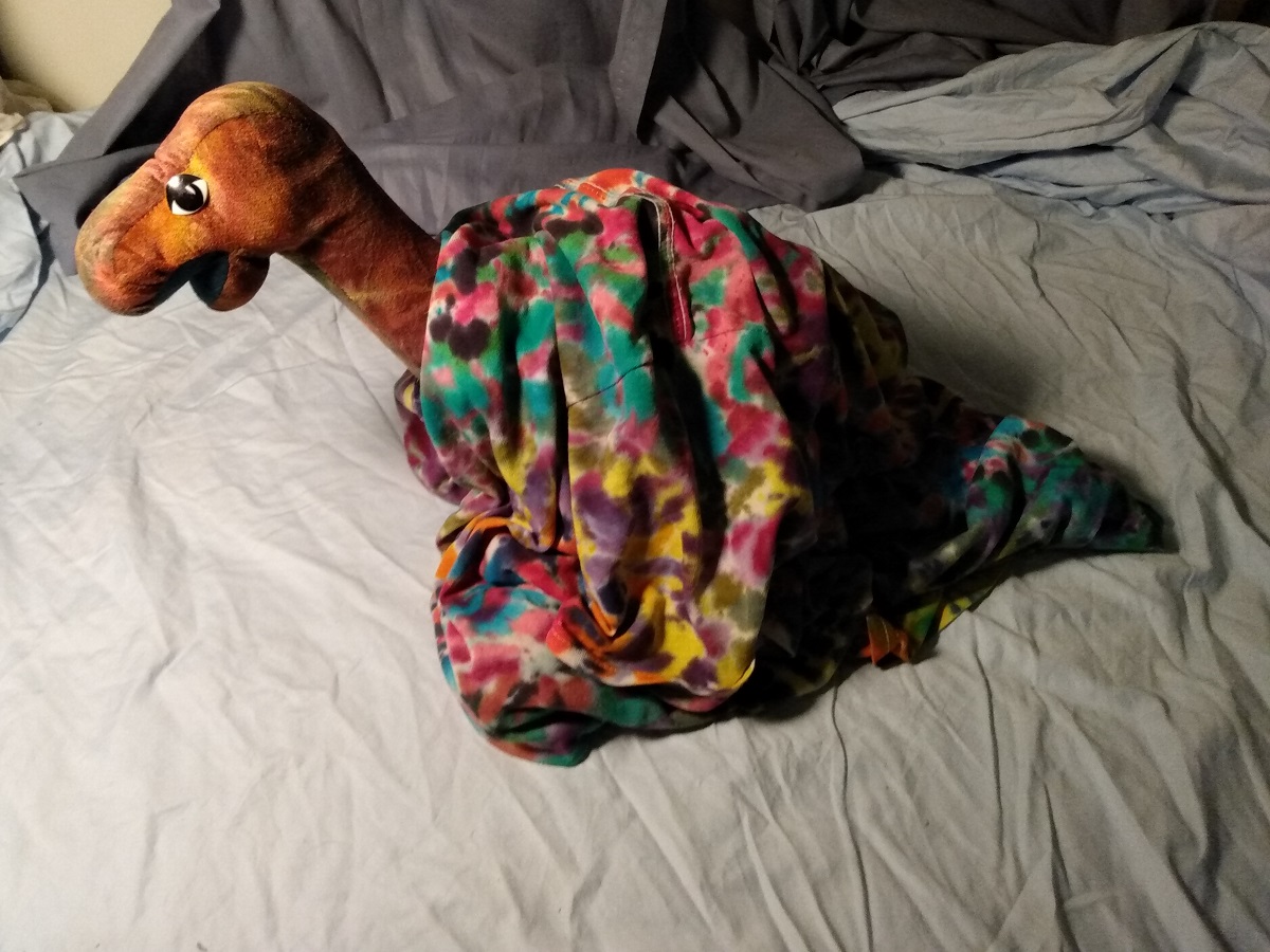 TIE WEARING TYE DYE SHIRT